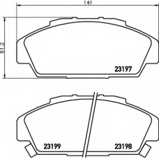 8DB 355 016-851 HELLA Комплект тормозных колодок, дисковый тормоз