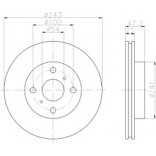 8DD 355 102-171 HELLA PAGID Тормозной диск