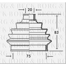 BCB2004 BORG & BECK Пыльник, приводной вал