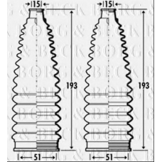 BSG3370 BORG & BECK Пыльник, рулевое управление