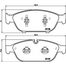 8DB 355 015-181 HELLA Комплект тормозных колодок, дисковый тормоз