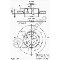 09.8633.11 BREMBO Тормозной диск