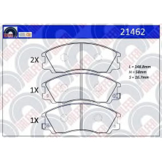 21462 GALFER Комплект тормозных колодок, дисковый тормоз