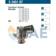 5345187 FAE Термостат, охлаждающая жидкость