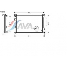 FDA2325 AVA Радиатор, охлаждение двигателя