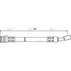 HOS3251 APEC Тормозной шланг