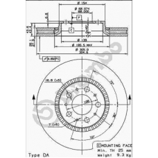 09.9130.10 BREMBO Тормозной диск