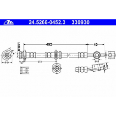 24.5266-0452.3 ATE Тормозной шланг