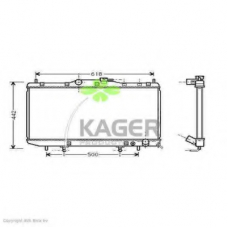 31-1914 KAGER Радиатор, охлаждение двигателя