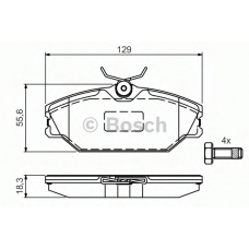 0 986 495 049 BOSCH Комплект тормозных колодок, дисковый тормоз