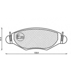 430216171204 MAGNETI MARELLI Комплект тормозных колодок, дисковый тормоз