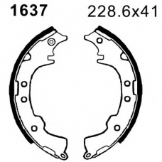 01637 BSF Комплект тормозных колодок
