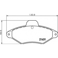 8DB 355 019-201 HELLA Комплект тормозных колодок, дисковый тормоз