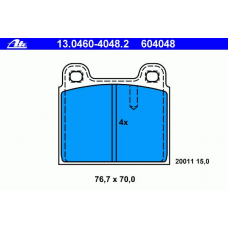 13.0460-4048.2 ATE Комплект тормозных колодок, дисковый тормоз