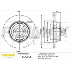 BD-0905 FREMAX Тормозной диск