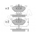 822-211-1 CIFAM Комплект тормозных колодок, дисковый тормоз