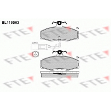 BL1160A2 FTE Комплект тормозных колодок, дисковый тормоз