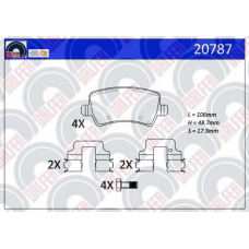 20787 GALFER Комплект тормозных колодок, дисковый тормоз
