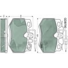 GDB790 TRW Комплект тормозных колодок, дисковый тормоз