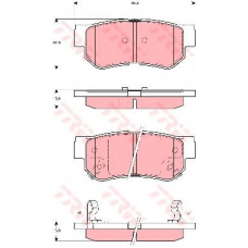 GDB3284 TRW Комплект тормозных колодок, дисковый тормоз