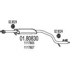 01.80830 MTS Средний глушитель выхлопных газов