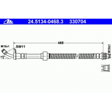 24.5134-0468.3 ATE Тормозной шланг