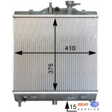 8MK 376 762-401 HELLA Радиатор, охлаждение двигателя