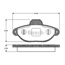 0 986 TB2 225 BOSCH Комплект тормозных колодок, дисковый тормоз