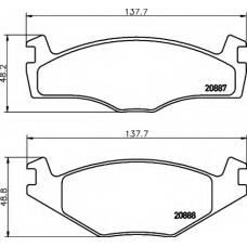 8DB 355 006-381 HELLA Комплект тормозных колодок, дисковый тормоз