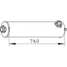 74334 DINEX Средний глушитель выхлопных газов