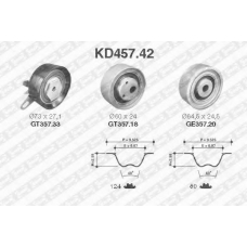 KD457.42 SNR Комплект ремня грм