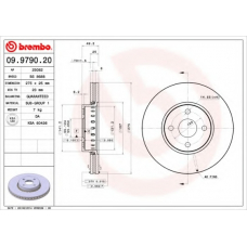 09.9790.20 BREMBO Тормозной диск