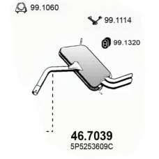 46.7039 ASSO Глушитель выхлопных газов конечный