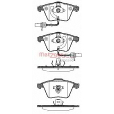 0964.12 METZGER Комплект тормозных колодок, дисковый тормоз