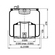 084.251-71A PE Automotive Кожух пневматической рессоры