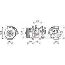 5300K627 VAN WEZEL Компрессор, кондиционер