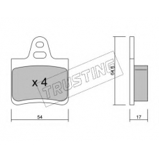 293.0 TRUSTING Комплект тормозных колодок, дисковый тормоз