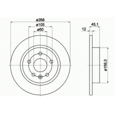 55055PRO PAGID Тормозной диск