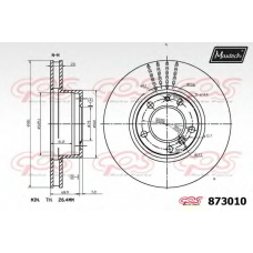 873010.0000 MAXTECH Тормозной диск