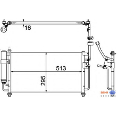 8FC 351 307-761 HELLA Конденсатор, кондиционер