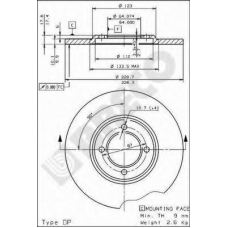 BS 7093 BRECO Тормозной диск