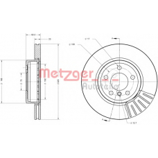 6110319 METZGER Тормозной диск
