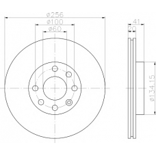 8DD 355 102-681 HELLA PAGID Тормозной диск