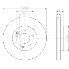 8DD 355 104-291 HELLA PAGID Тормозной диск