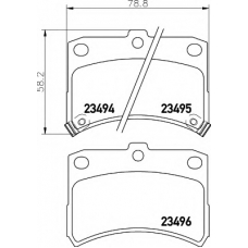 8DB 355 017-121 HELLA Комплект тормозных колодок, дисковый тормоз