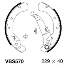 VBS570 MOTAQUIP Комплект тормозных колодок