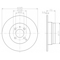 8DD 355 102-911 HELLA Тормозной диск