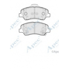 PAD2077 APEC Комплект тормозных колодок, дисковый тормоз