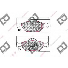 BP1698 DJ PARTS Комплект тормозных колодок, дисковый тормоз