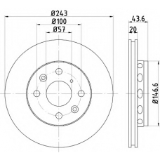 8DD 355 105-011 HELLA Тормозной диск